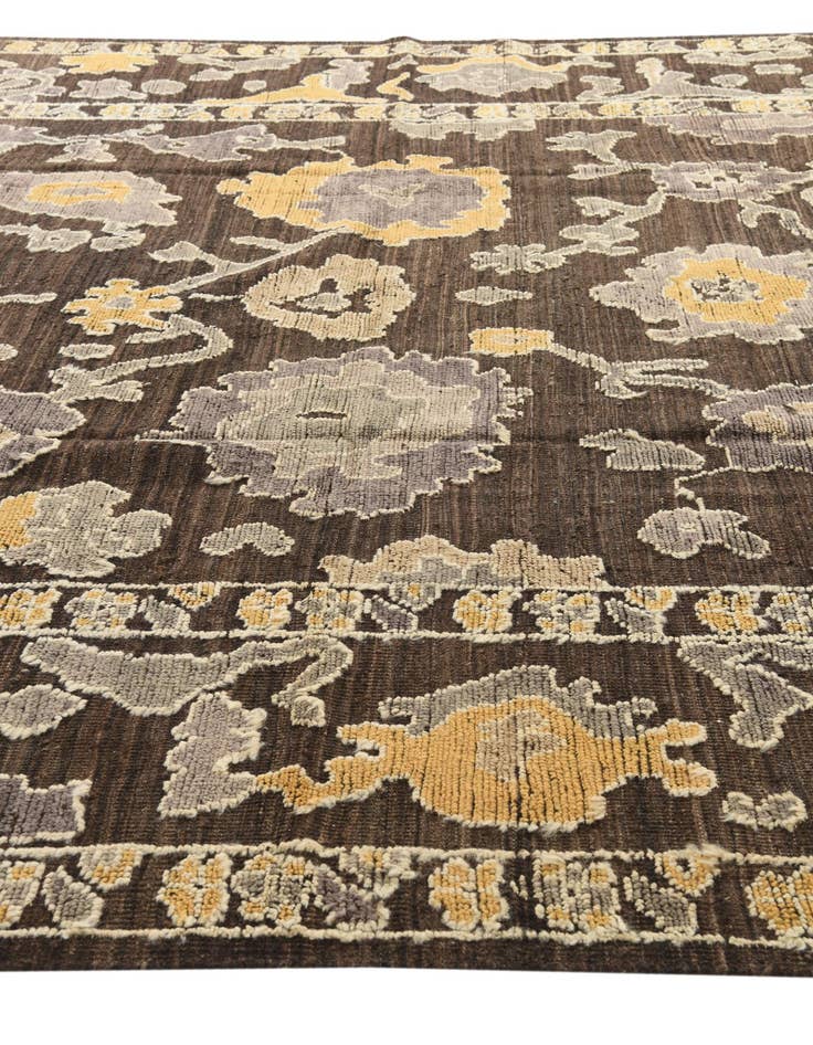 Detail image of  10' 4 x 14' 4  Hand Knotted Oushak Wool Rug