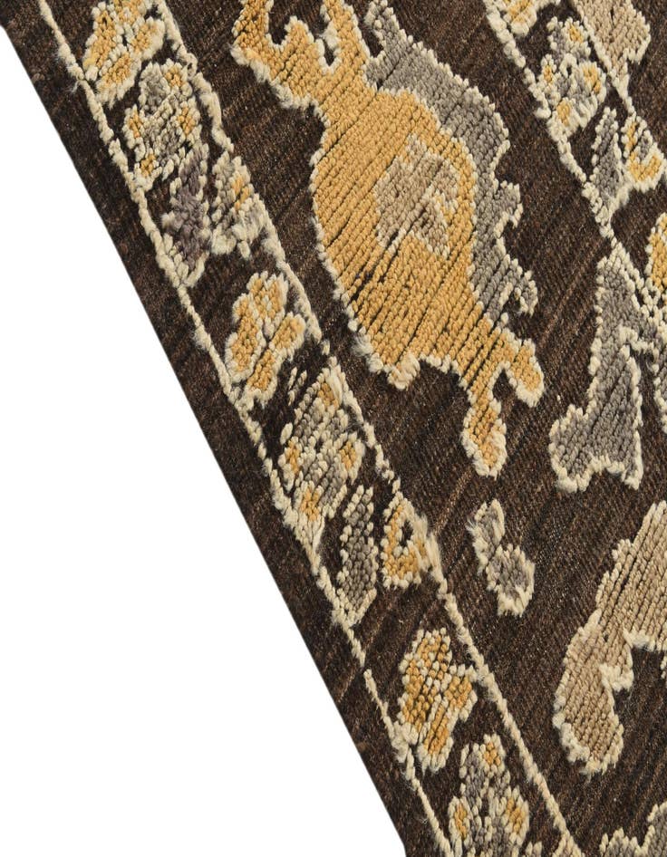 Detail image of  10' 4 x 14' 4  Hand Knotted Oushak Wool Rug