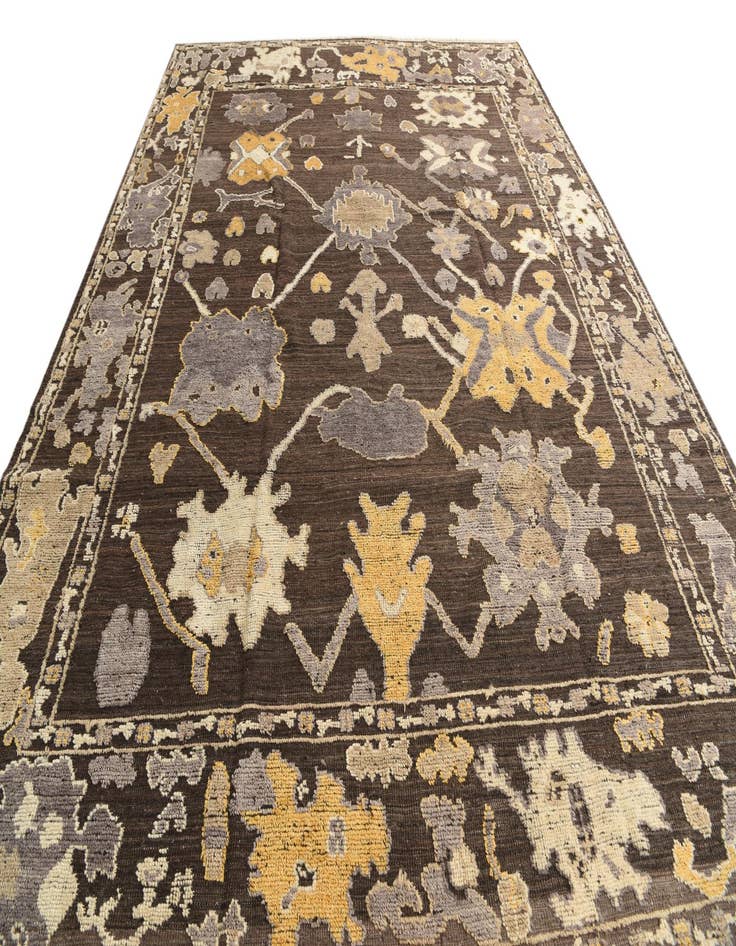 Detail image of  10' 2 x 14'  Hand Knotted Oushak Wool Rug