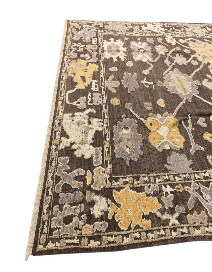 Detail image of  10' 2 x 14'  Hand Knotted Oushak Wool Rug