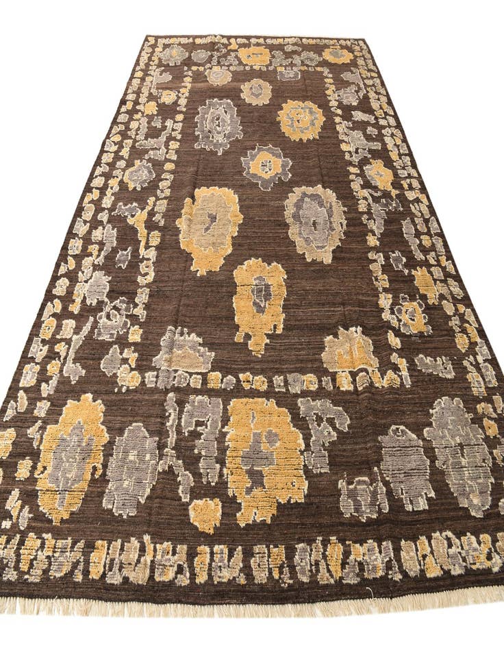 Detail image of  10' x 13' 9  Hand Knotted Oushak Wool Rug