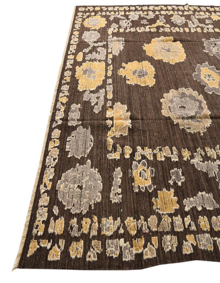 Detail image of  10' x 13' 9  Hand Knotted Oushak Wool Rug