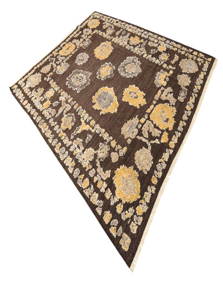 Detail image of  8' 2 x 10' 3  Hand Knotted Oushak Wool Rug