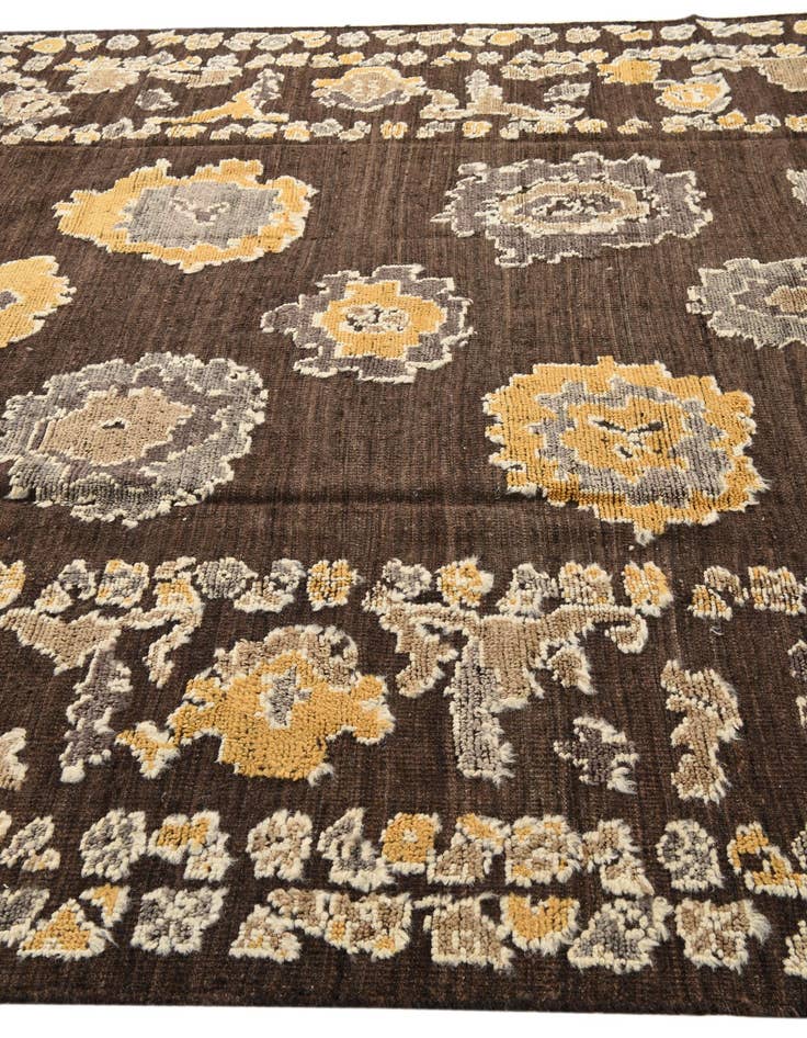 Detail image of  8' 2 x 10' 3  Hand Knotted Oushak Wool Rug