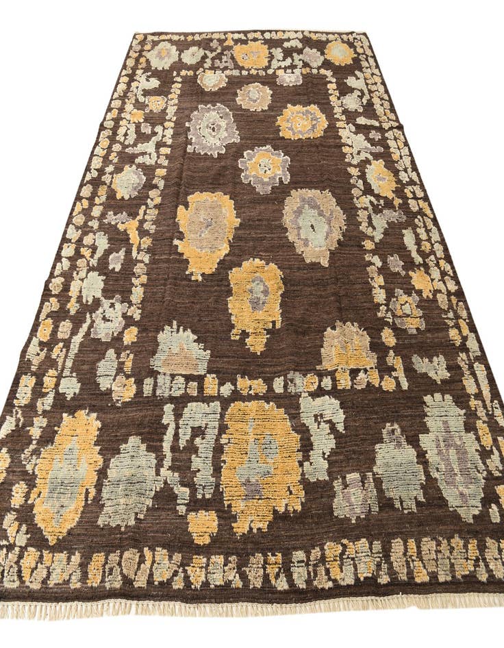 Detail image of  9' 1 x 12'  Hand Knotted Oushak Wool Rug