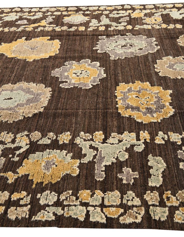 Detail image of  9' 1 x 12'  Hand Knotted Oushak Wool Rug