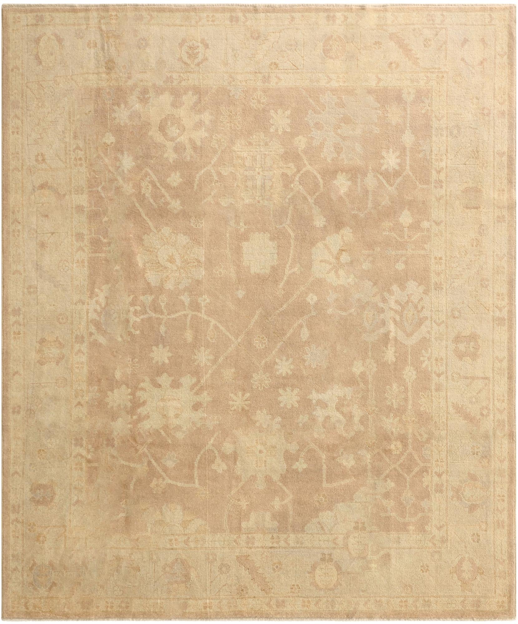 8' x 9' 10 Hand Knotted Oushak Wool Rug