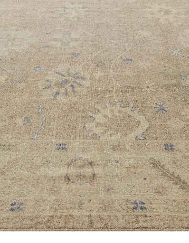 Detail image of 10' x 13' 7 Hand Knotted Oushak Wool Rug