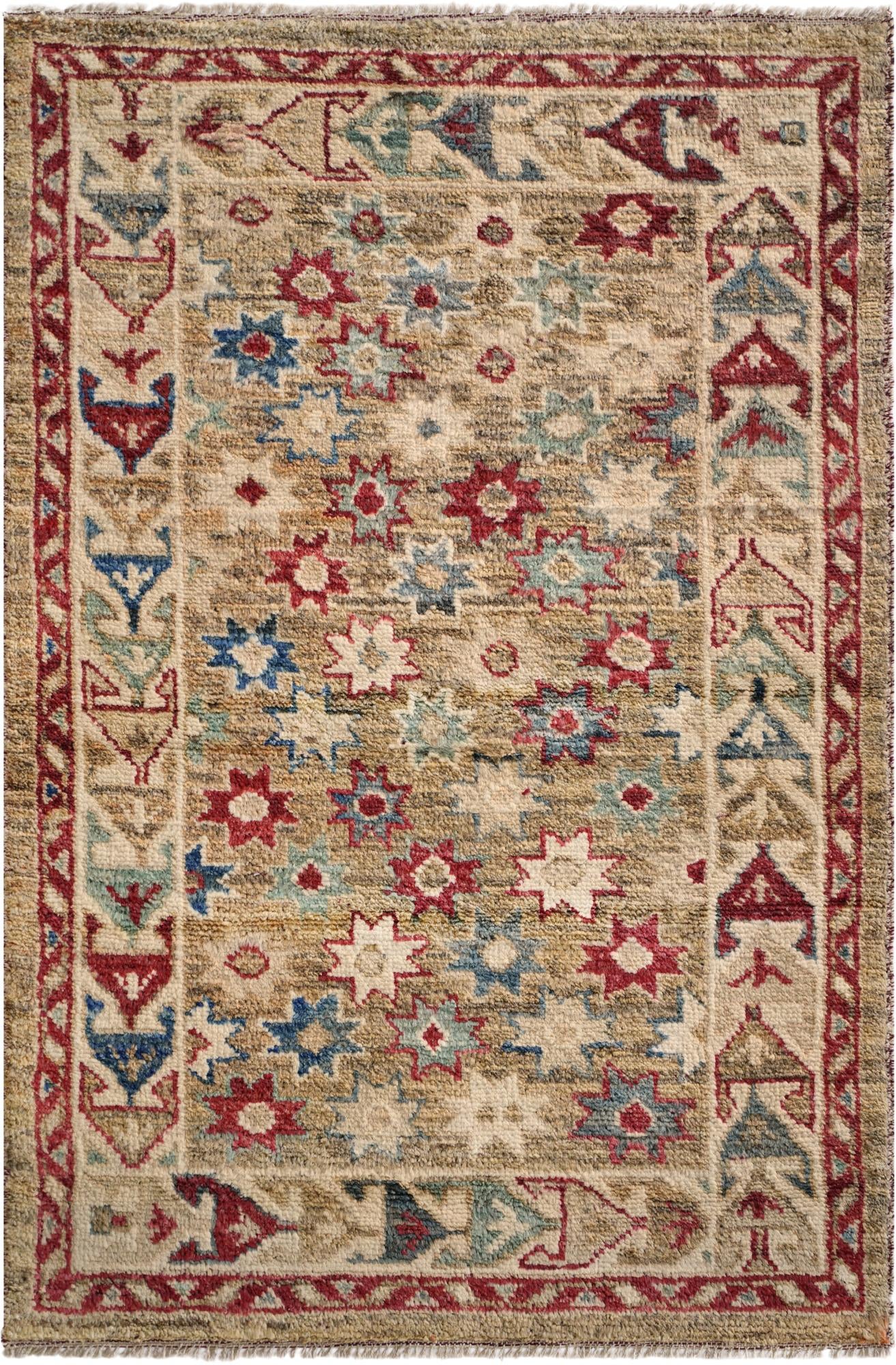 3' 4 x 5'  Hand Knotted Oushak Wool Rug