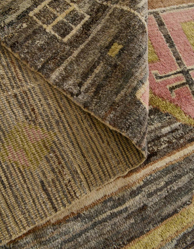 Detail image of 10' 2 x 14' 2 Hand Knotted Oushak Wool Rug