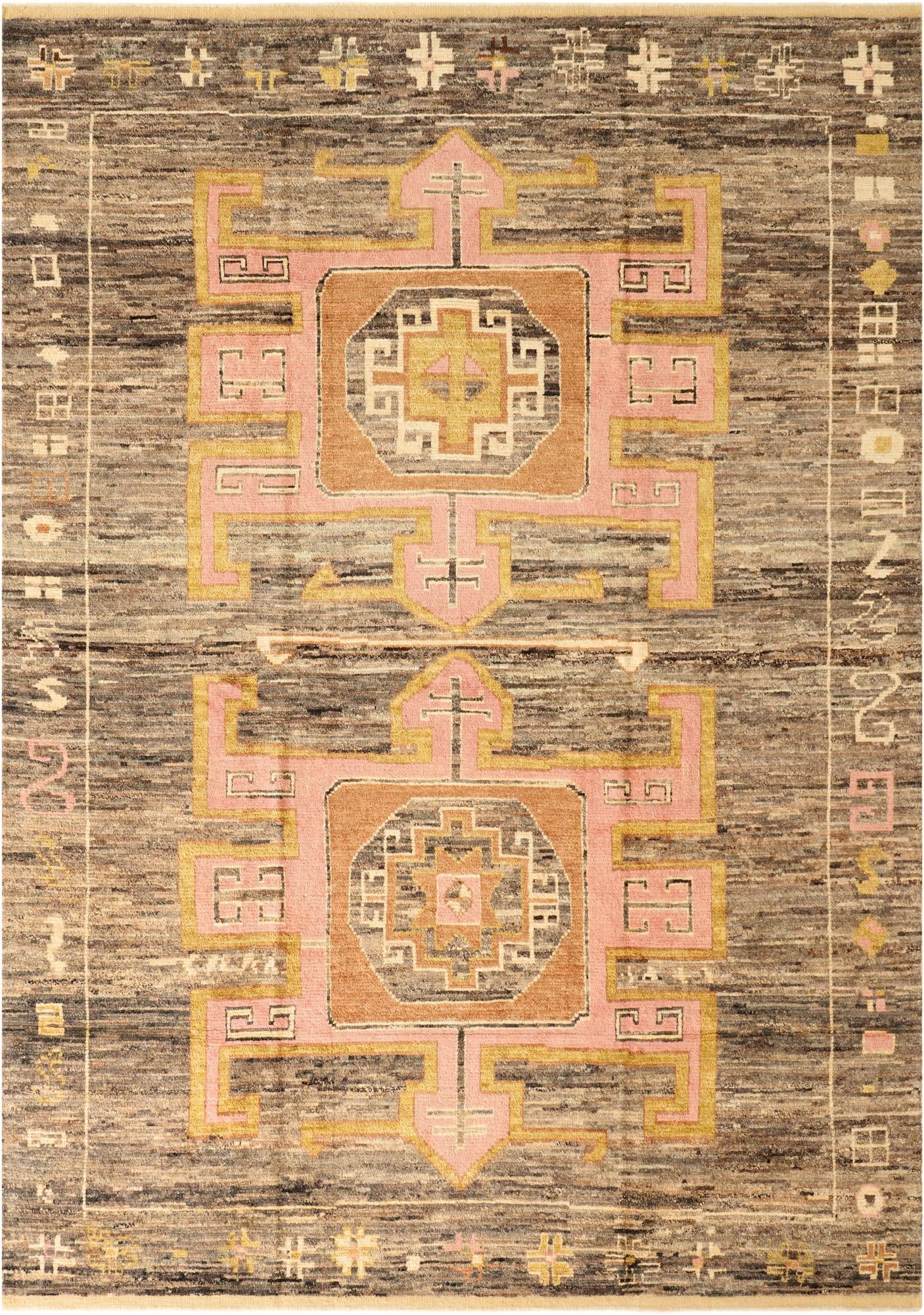 10' 2 x 14' 2 Hand Knotted Oushak Wool Rug