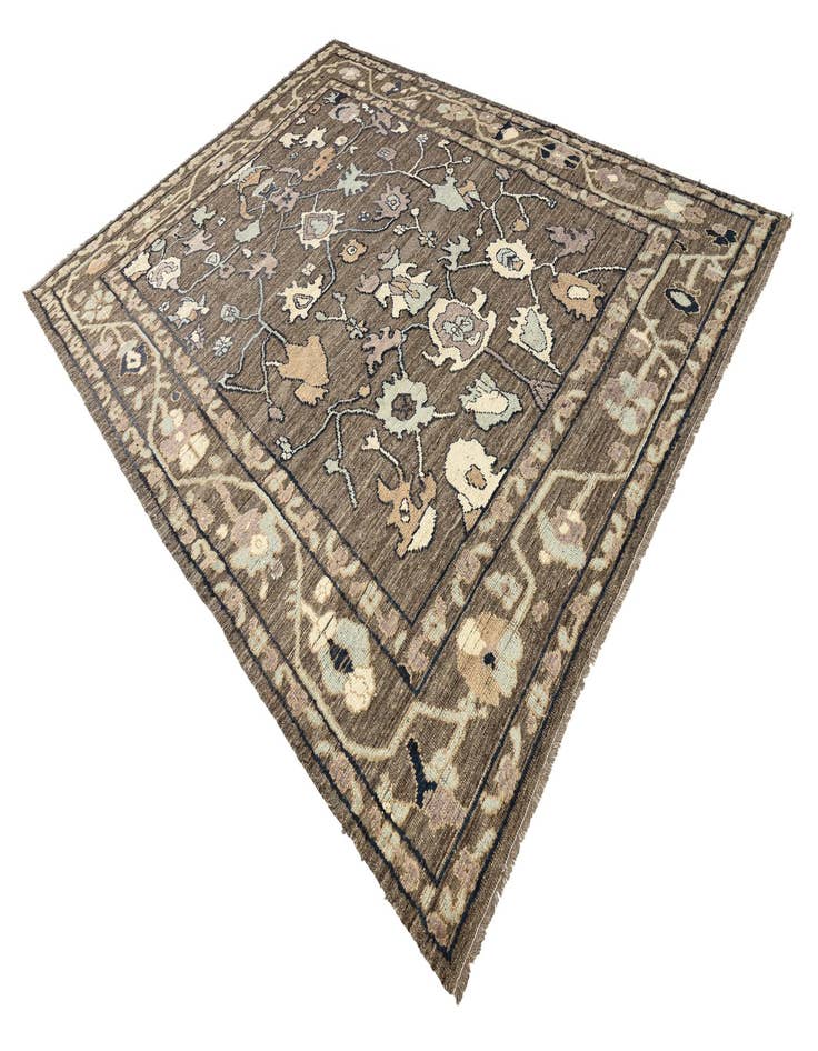 Detail image of  9' x 12' 2  Hand Knotted Oushak Wool Rug