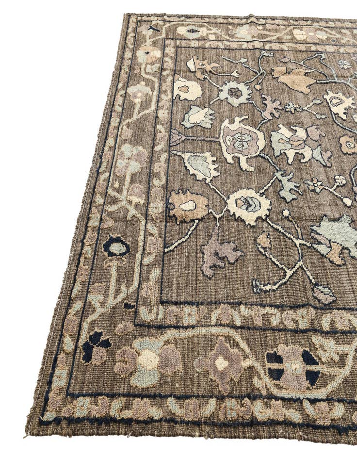 Detail image of  9' x 12' 2  Hand Knotted Oushak Wool Rug