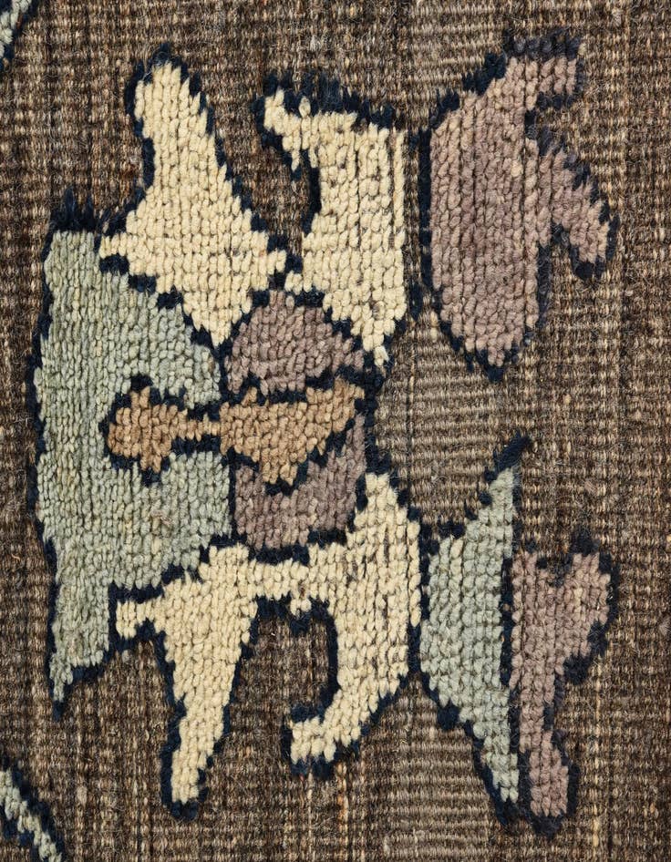 Detail image of  9' x 12' 2  Hand Knotted Oushak Wool Rug