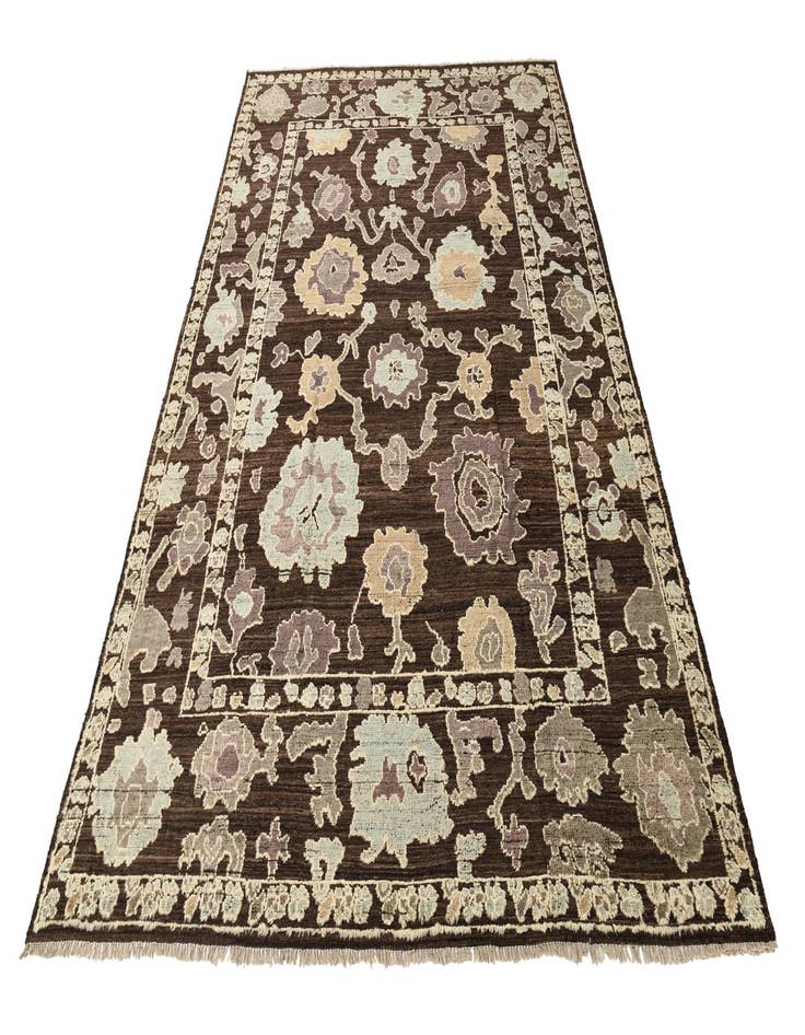 Detail image of  10' 3 x 14' 4  Hand Knotted Oushak Wool Rug