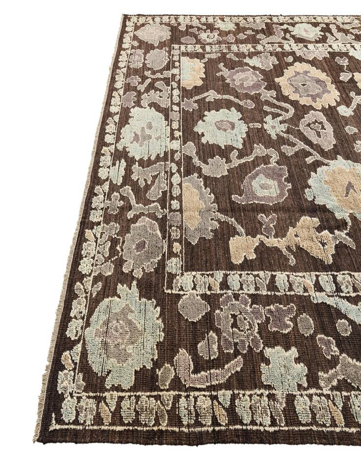 Detail image of  10' 3 x 14' 4  Hand Knotted Oushak Wool Rug