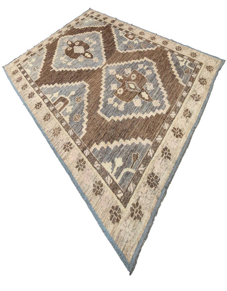 Detail image of  10' x 14' 2  Hand Knotted Oushak Wool Rug