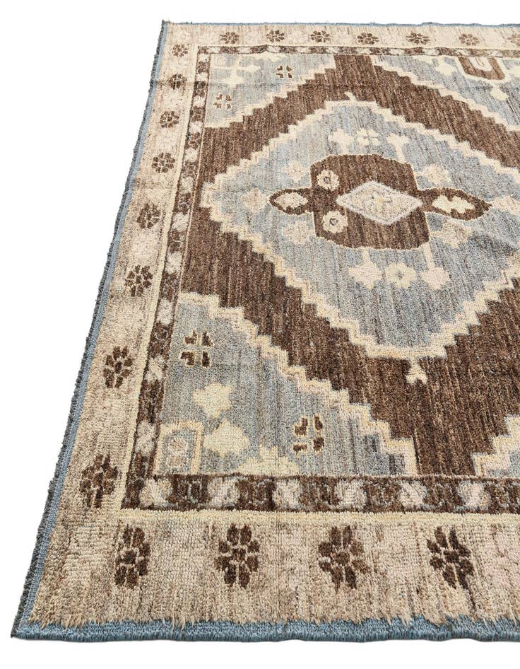 Detail image of  10' x 14' 2  Hand Knotted Oushak Wool Rug