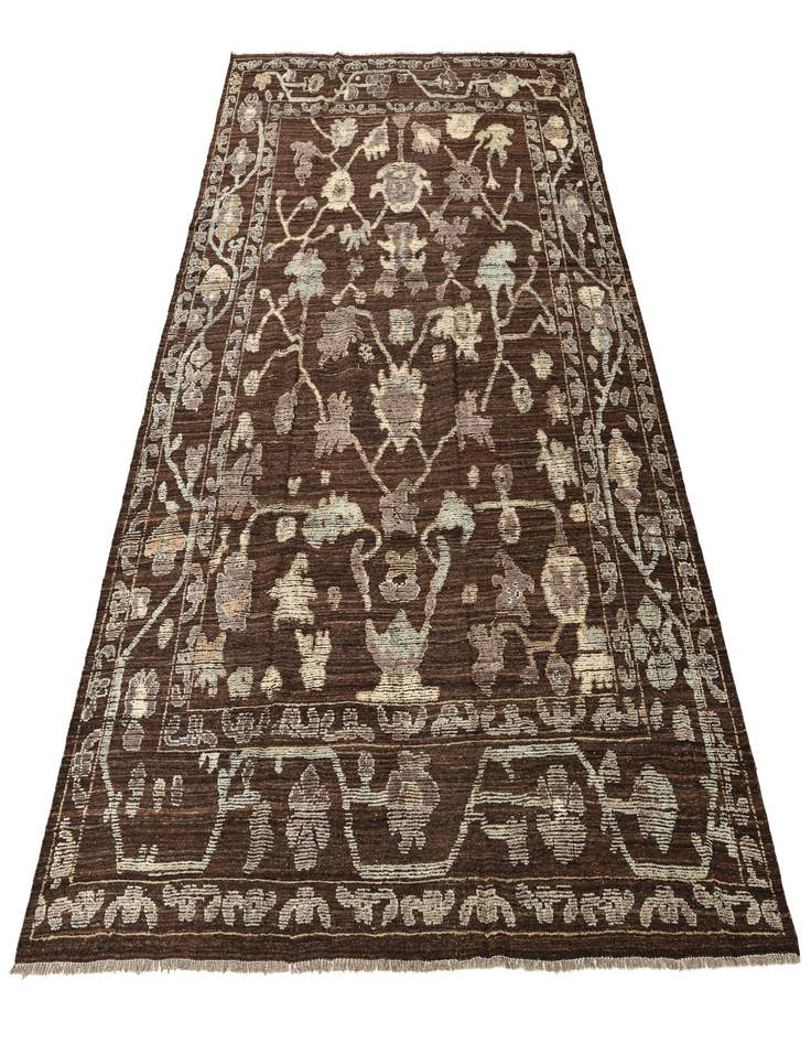 Detail image of  9' 5 x 13'  Hand Knotted Oushak Wool Rug