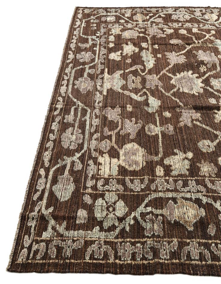 Detail image of  9' 5 x 13'  Hand Knotted Oushak Wool Rug
