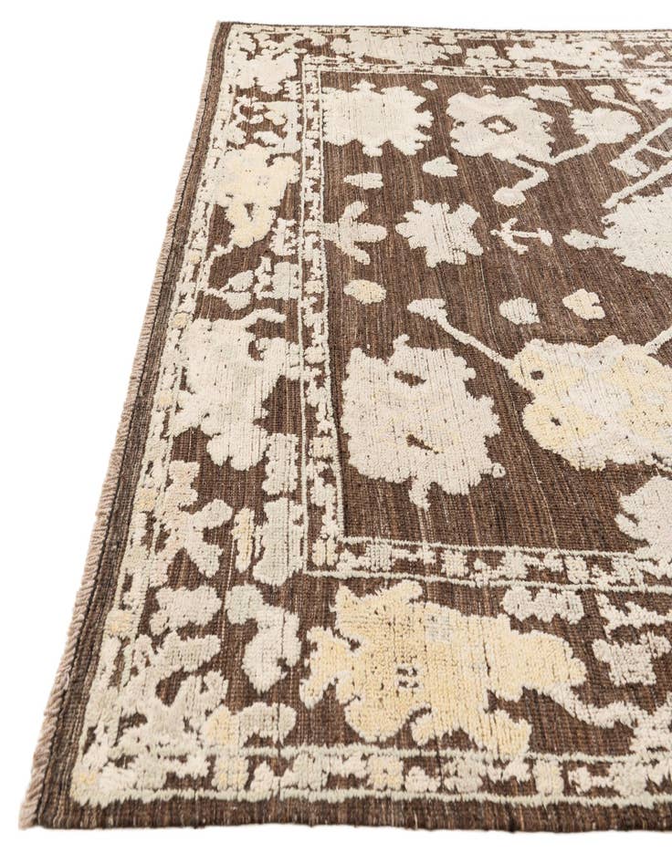 Detail image of  9' x 12' 4  Hand Knotted Oushak Wool Rug