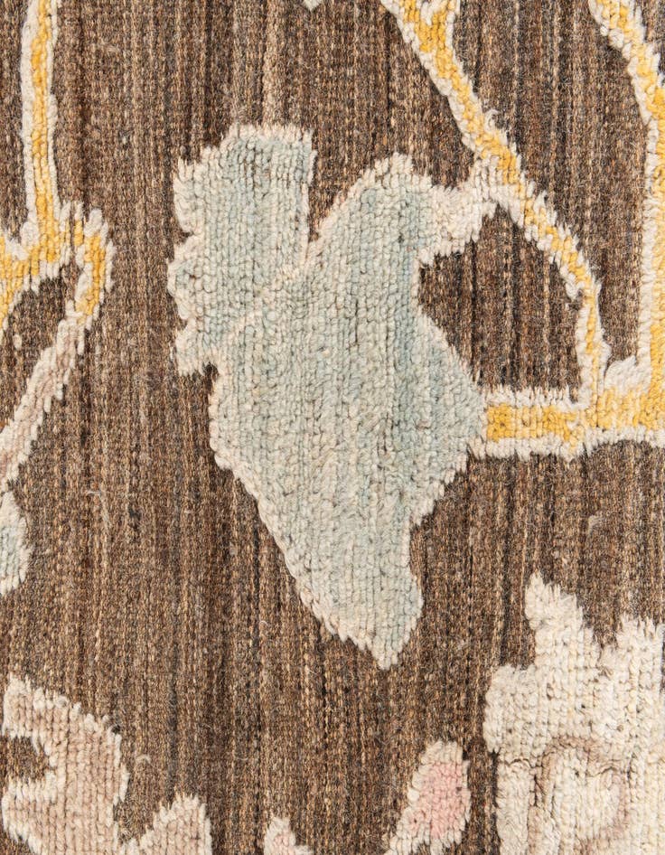 Detail image of  9' 2 x 12'  Hand Knotted Oushak Wool Rug