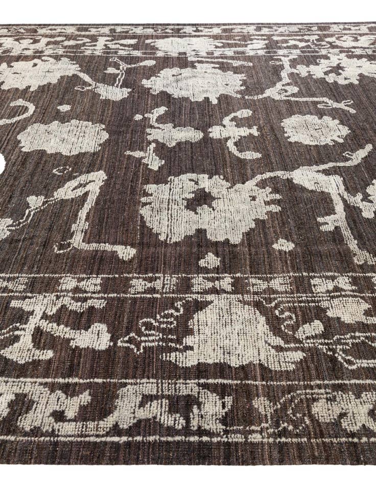 Detail image of  9' 4 x 12' 2  Hand Knotted Oushak Wool Rug