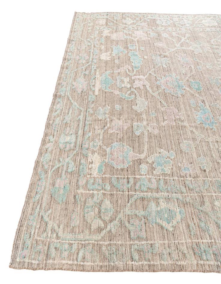 Detail image of  8' 10 x 12' 3  Hand Knotted Oushak Wool Rug