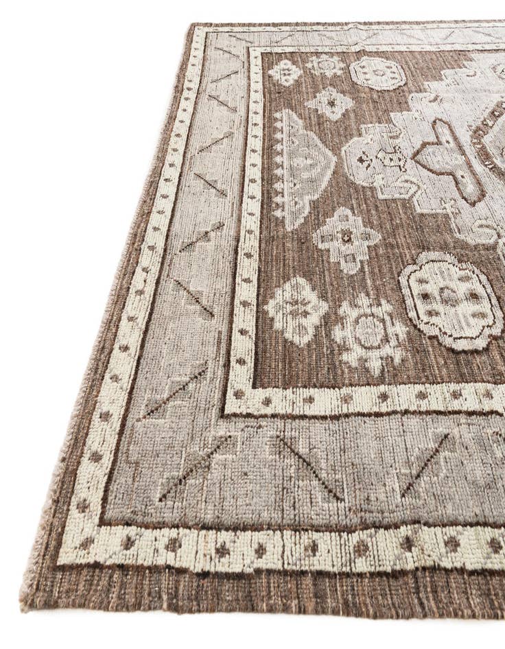 Detail image of  8' 5 x 10' 7  Hand Knotted Oushak Wool Rug