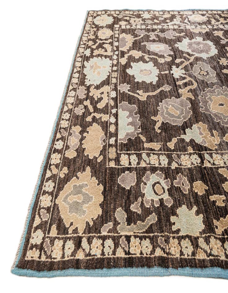 Detail image of  9' x 12'  Hand Knotted Oushak Wool Rug