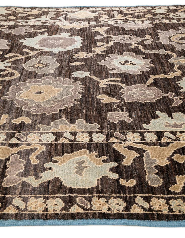 Detail image of  9' x 12'  Hand Knotted Oushak Wool Rug