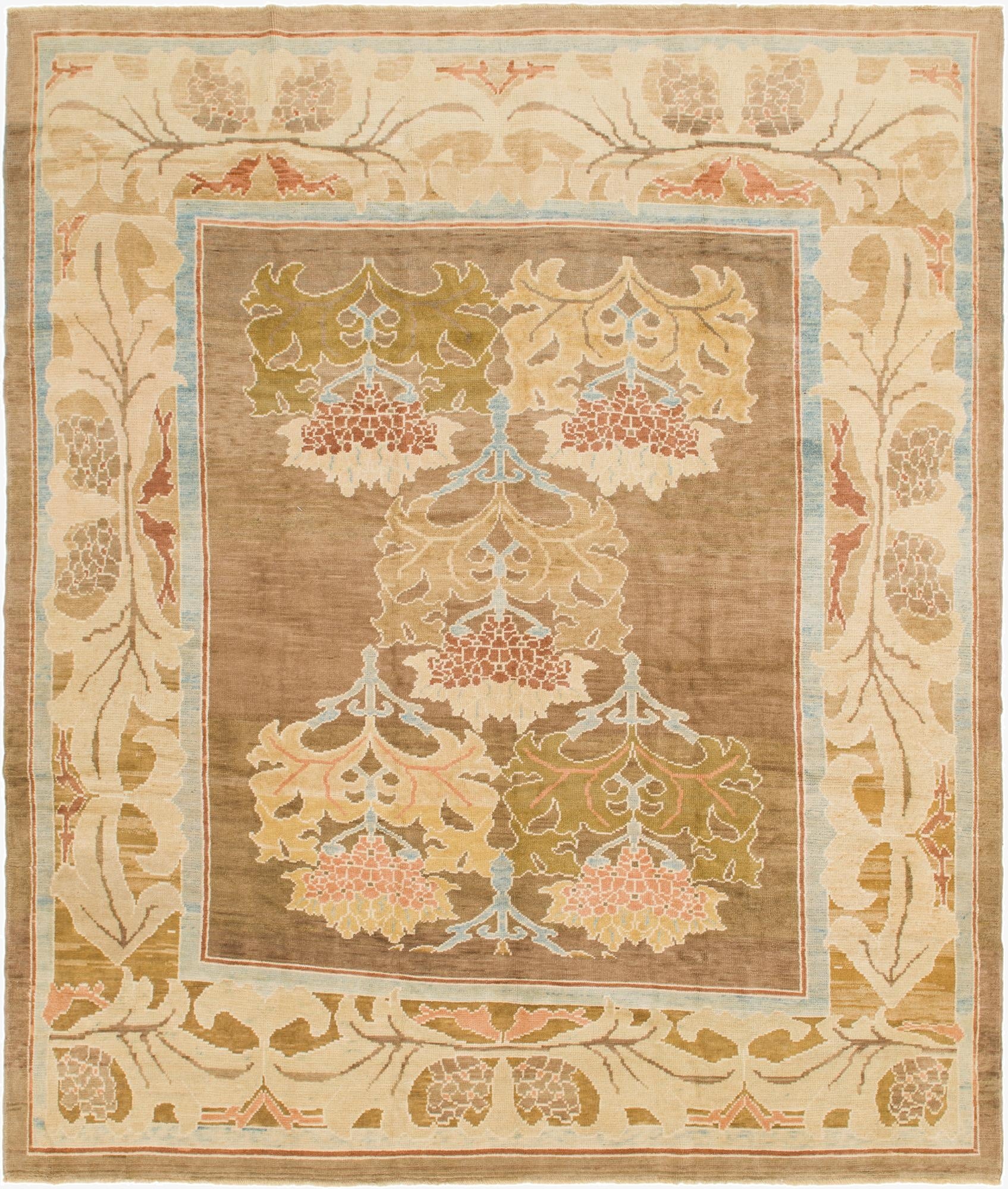  11' x 13' 3  Hand Knotted Oushak Wool Rug