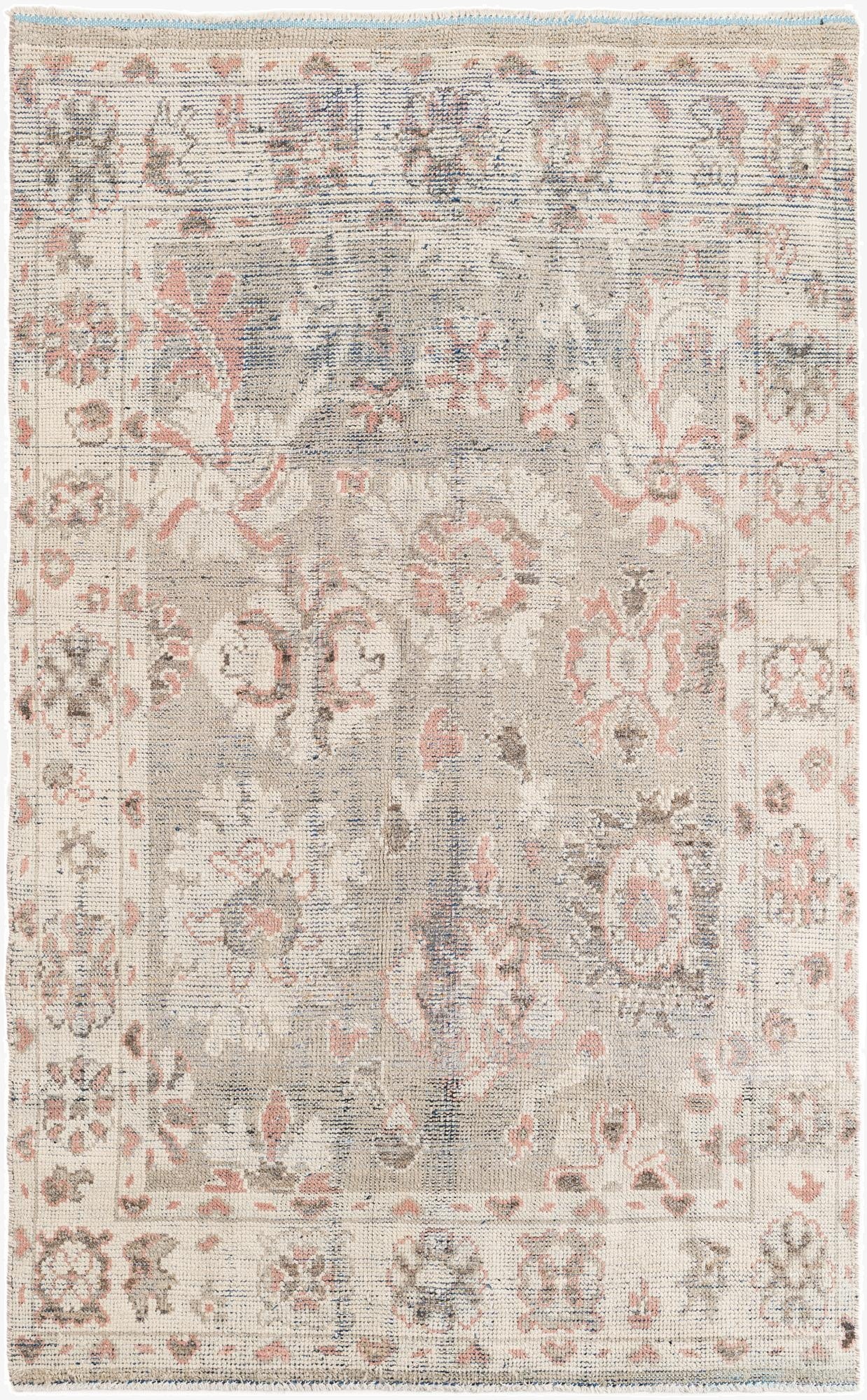  5' 8 x 9' 1  Hand Knotted Oushak Wool Rug