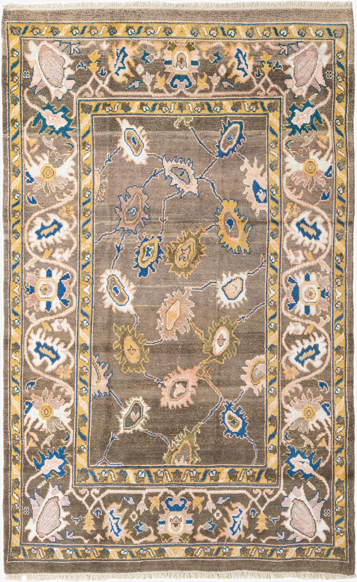  5' 3 x 8' 5  Hand Knotted Oushak Rug