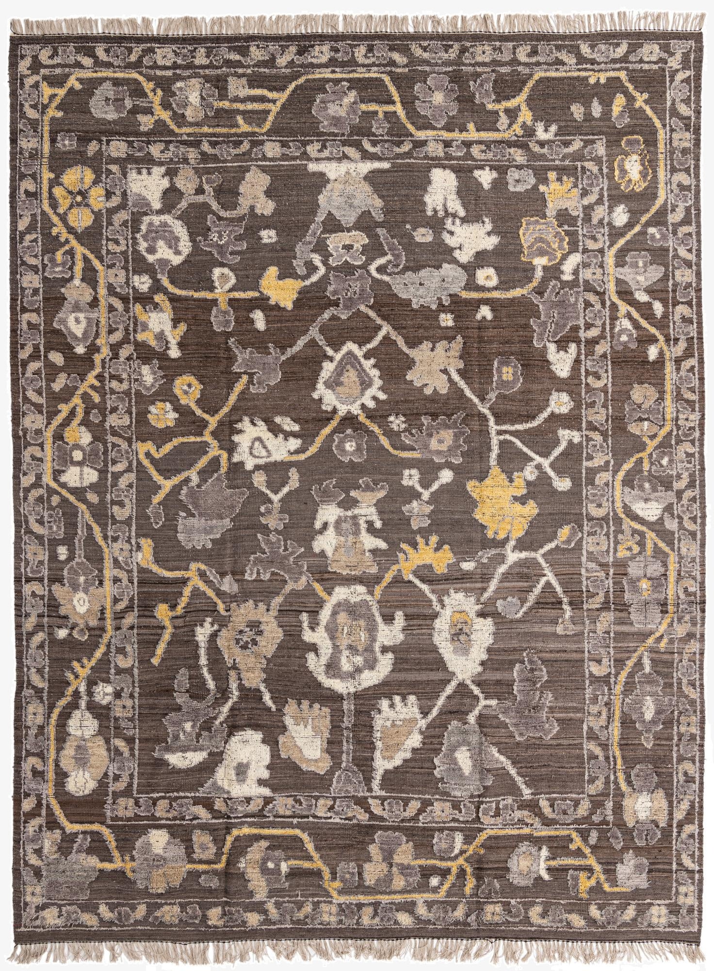  10' 4 x 13' 6  Hand Knotted Oushak Wool Rug
