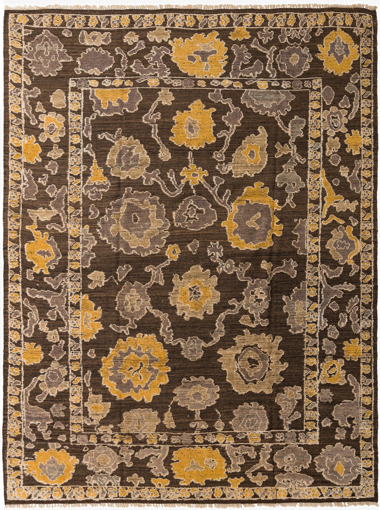  9' 3 x 12' 5  Hand Knotted Oushak Wool Rug