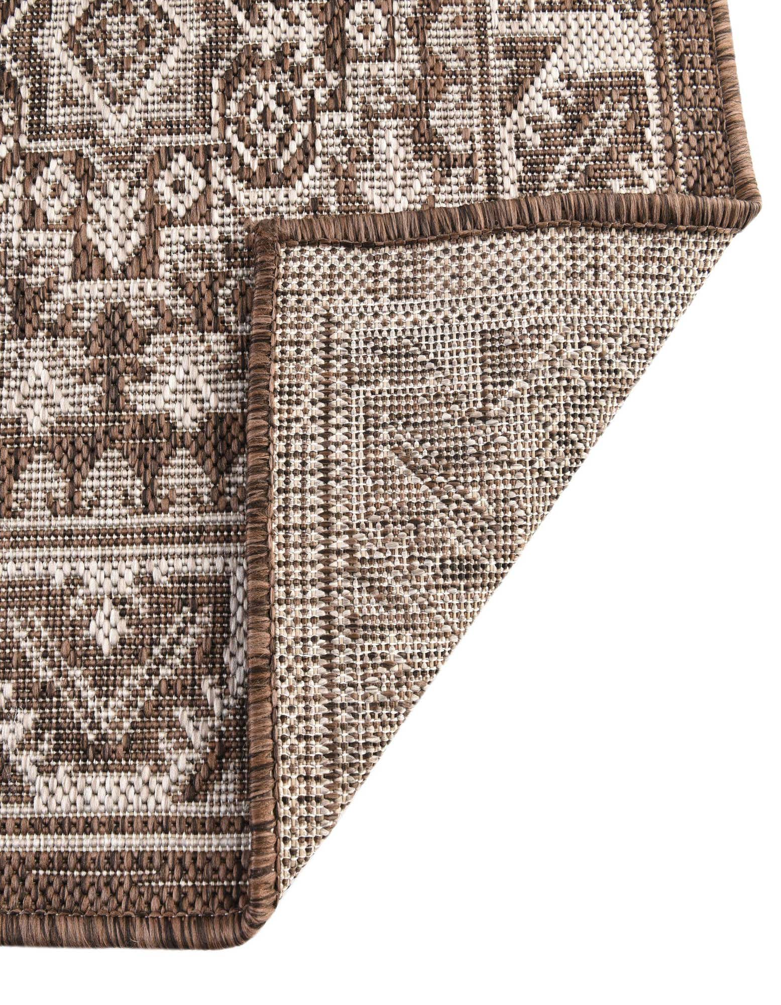 Brown 5' 3 x 8' Washable Aztec Indoor / Outdoor Rug | Rugs.com