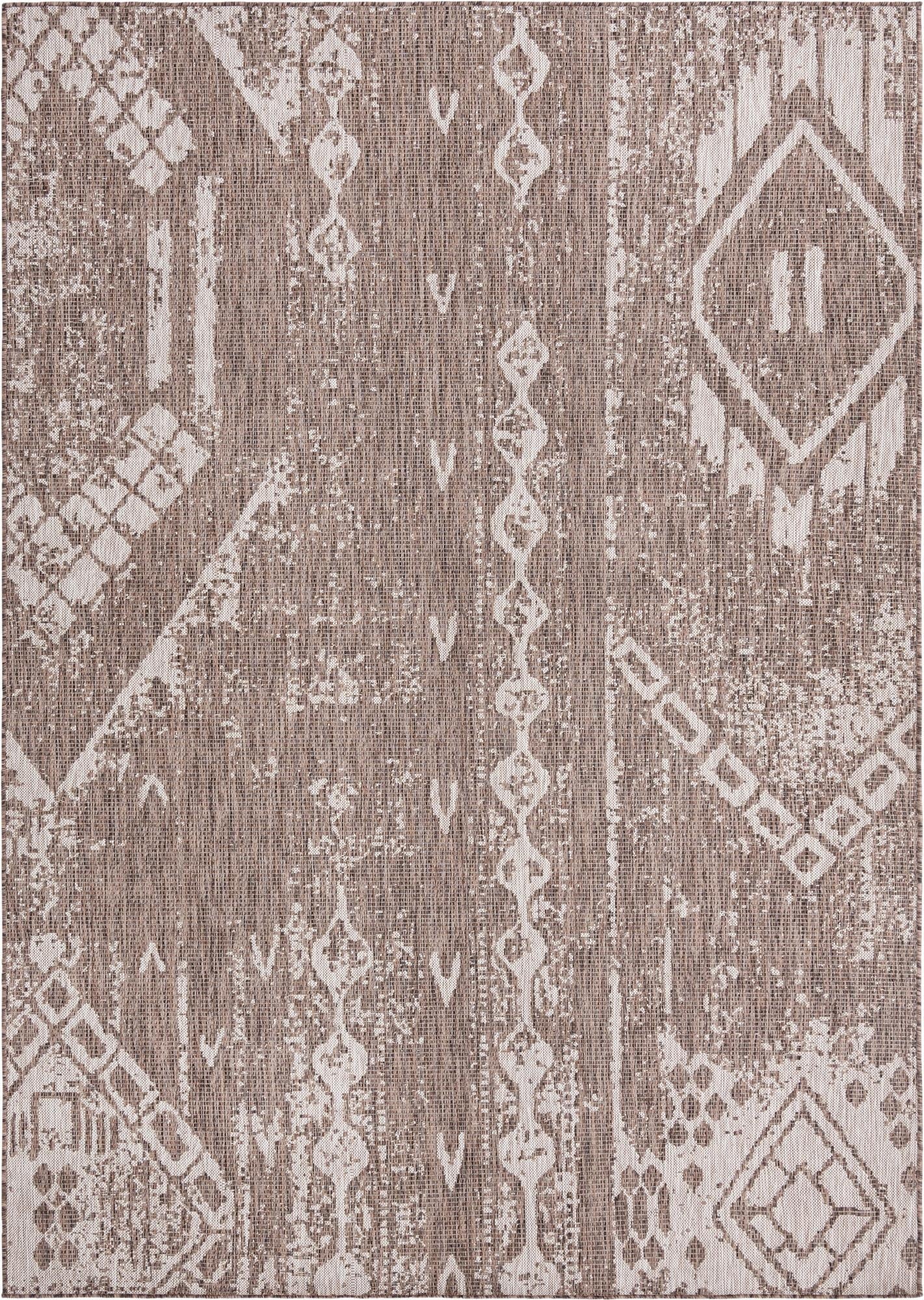  7' x 10'  Washable Bohemian Indoor / Outdoor Rug