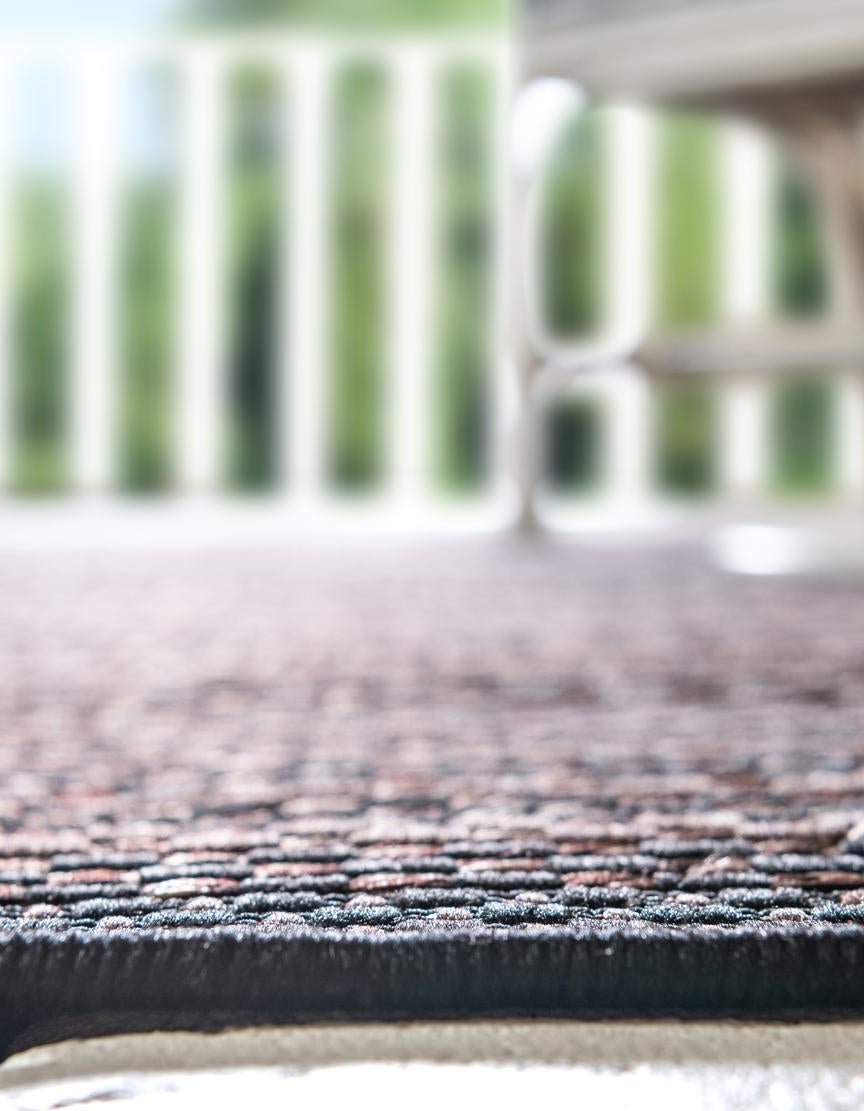 Brown 4' x 6' Border Indoor / Outdoor Rug | Rugs.com