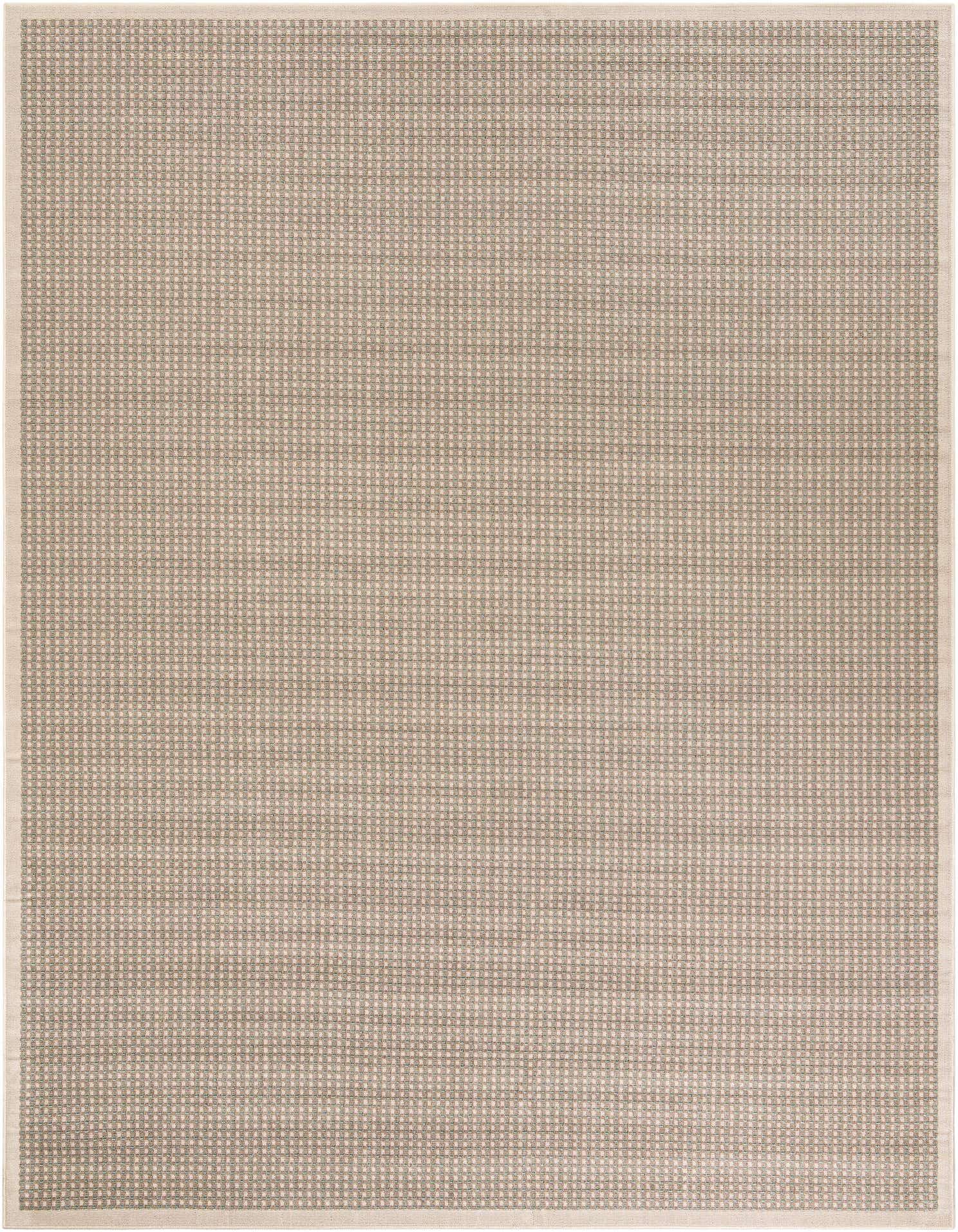 A 9x12 rectangular brown and tan modern flatweave rug with a subtle textured pattern and a light border.