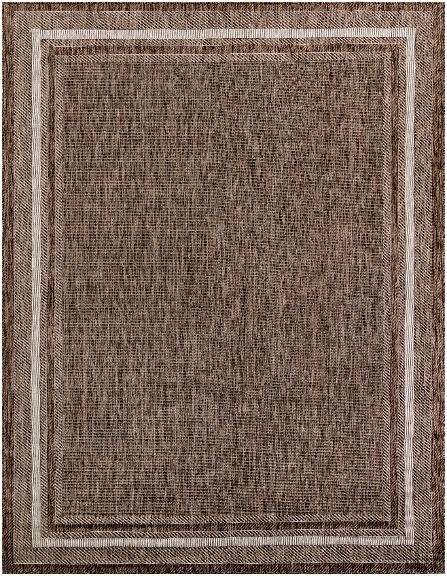  10' x 13' 1  Washable Border Indoor / Outdoor Rug