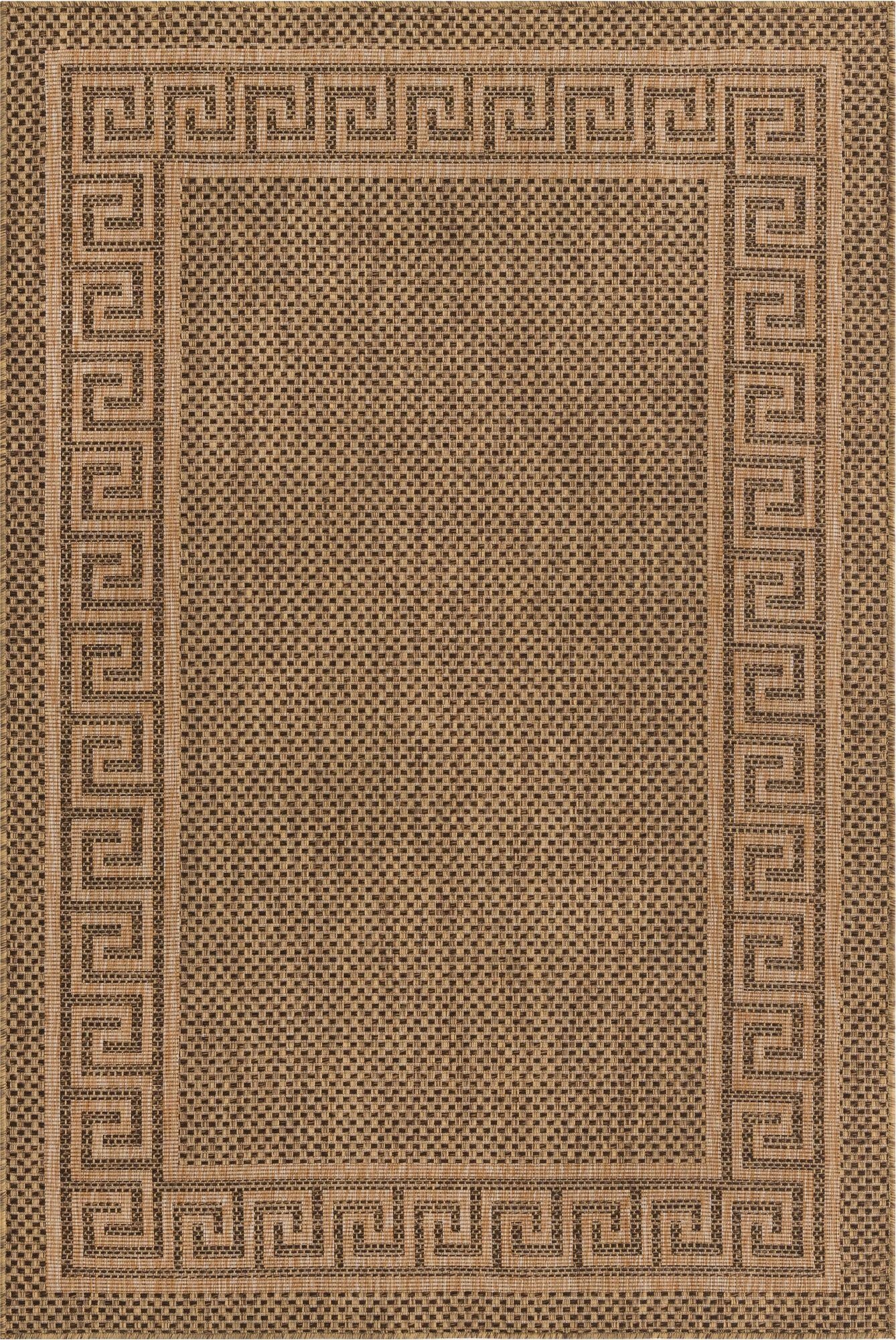 5' 3 x 8'  Washable Border Indoor / Outdoor Rug