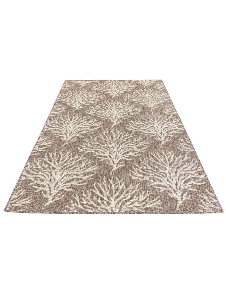 Detail image of  5' 3 x 7' 8  Washable Botanical Indoor / Outdoor Rug