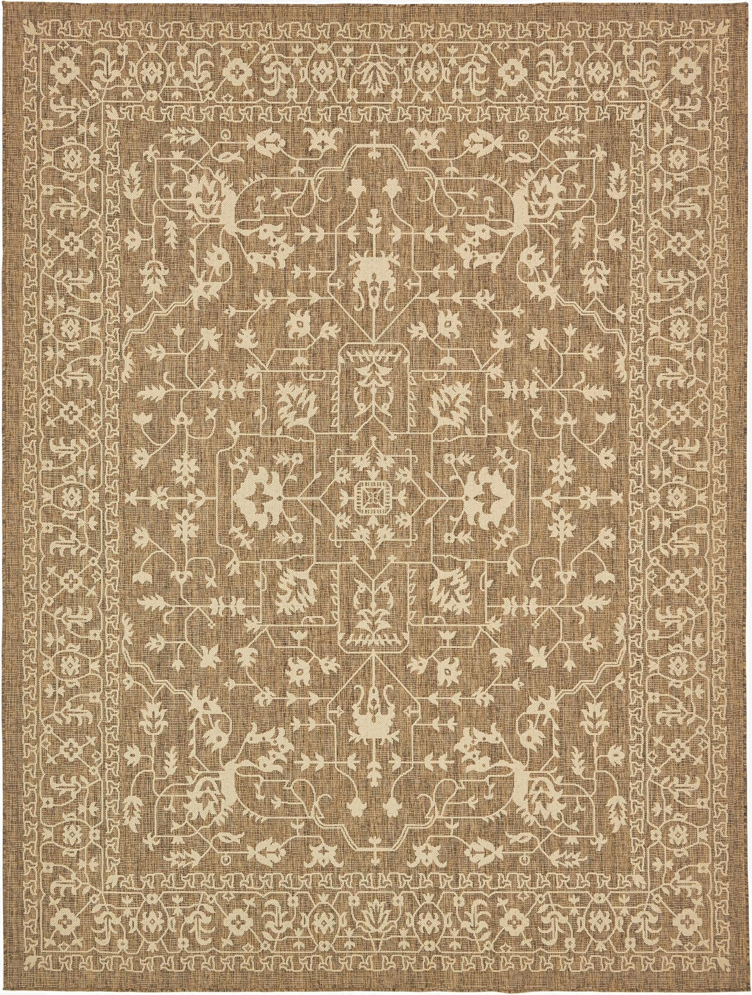  9' x 12' 2  Washable Botanical Indoor / Outdoor Rug