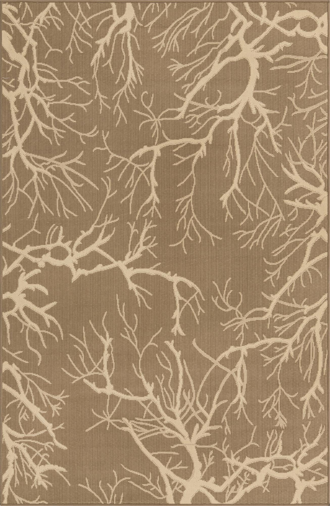  5' x 8'  Washable Botanical Indoor / Outdoor Rug