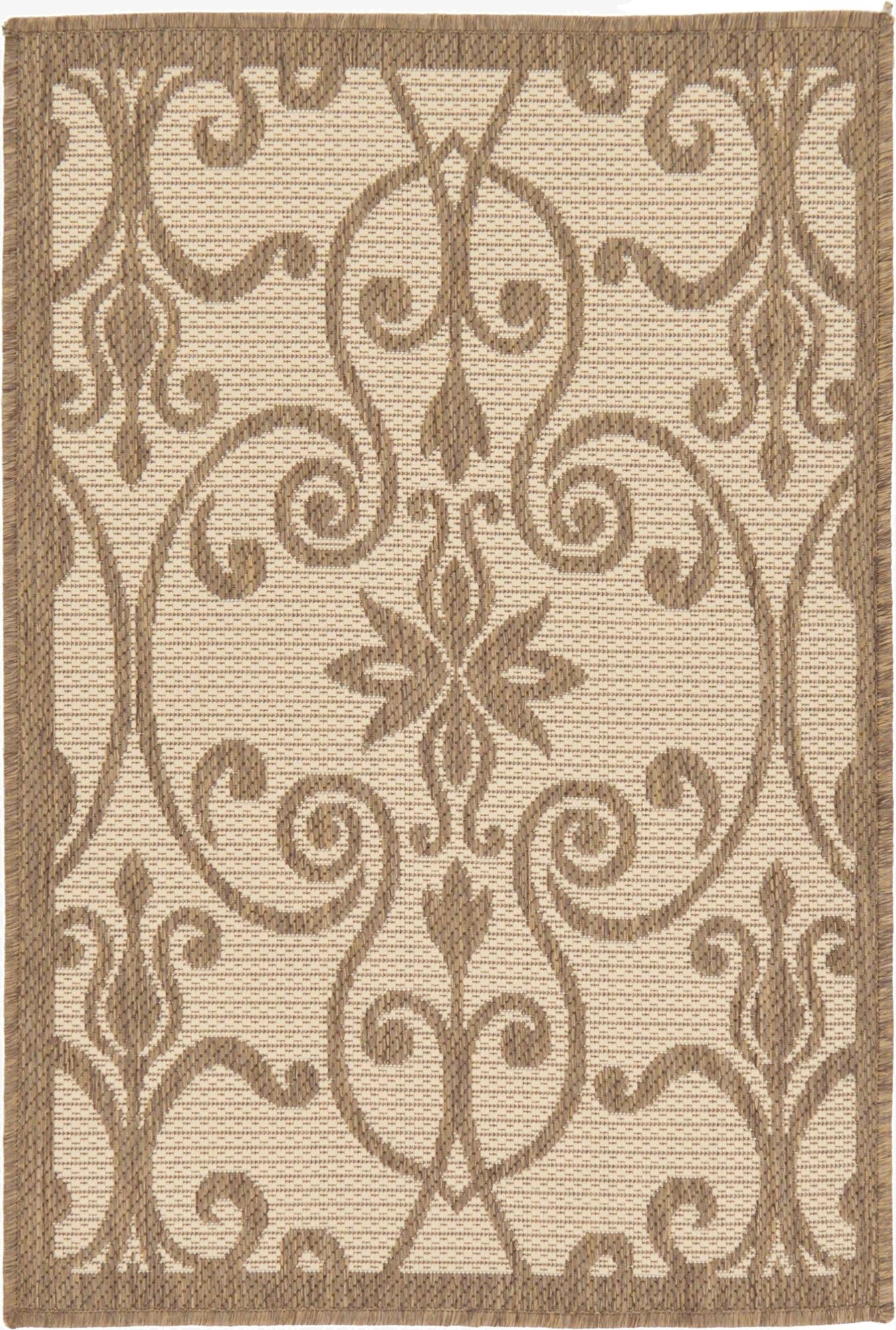  2' 2 x 3'  Washable Botanical Indoor / Outdoor Rug