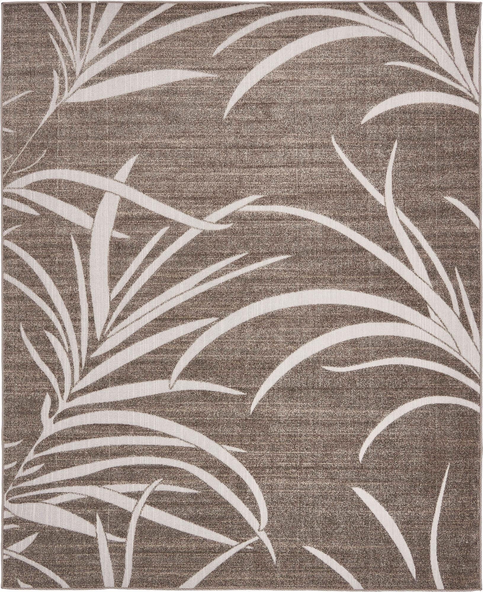  8' x 10'  Washable Botanical Indoor / Outdoor Rug