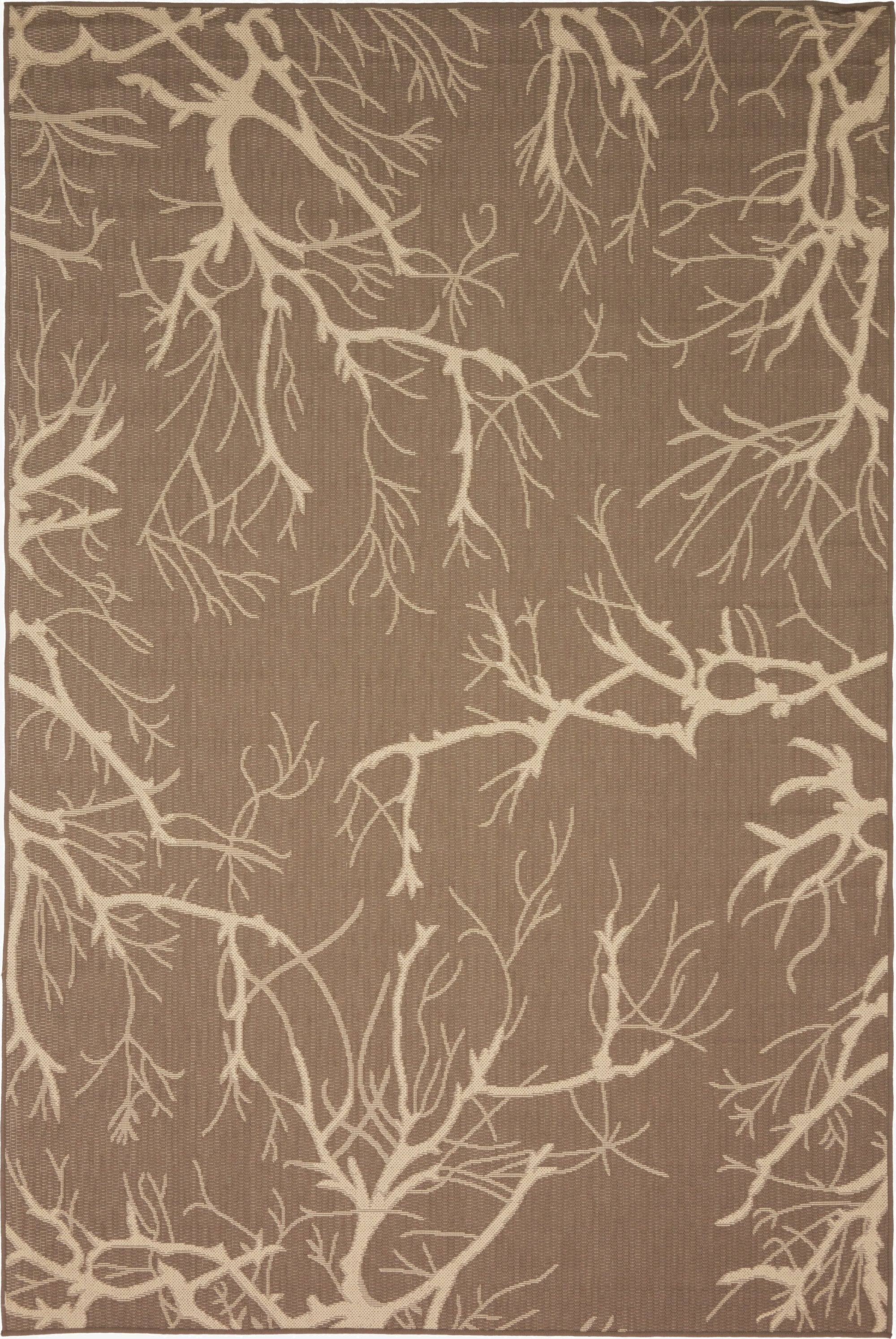  6' x 9'  Washable Botanical Indoor / Outdoor Rug