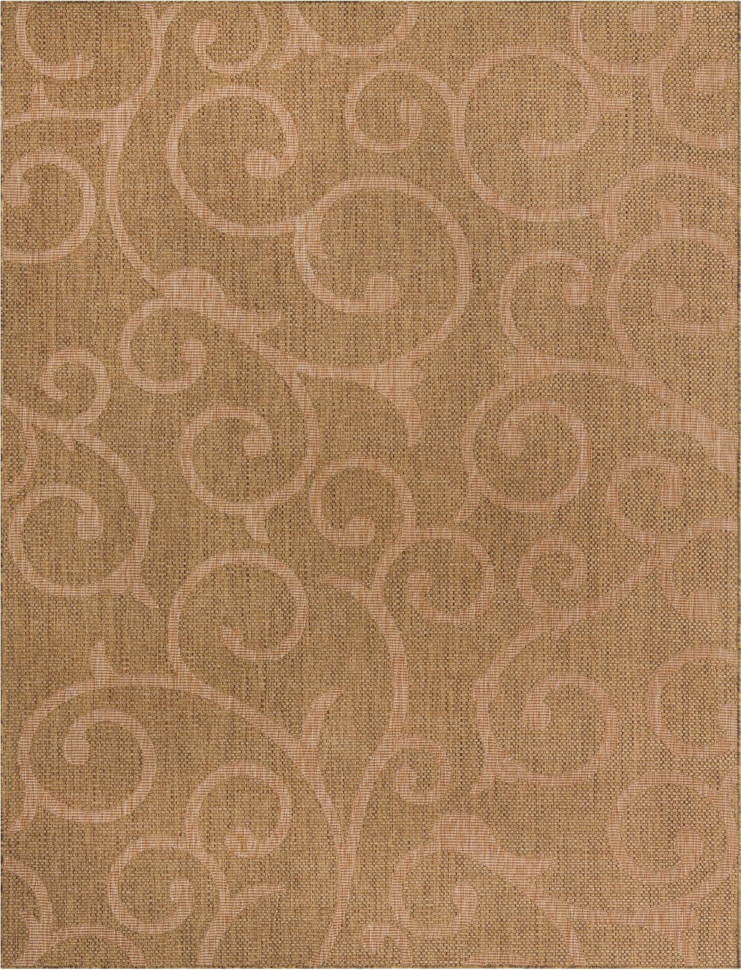  9' x 12'  Washable Botanical Indoor / Outdoor Rug