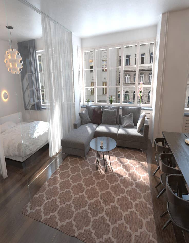 Detail image of  9' x 12'  Washable Lattice Indoor / Outdoor Rug